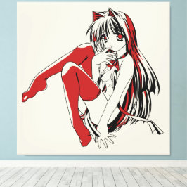Impressão Em Tela RBP, Neko, o Furão de Gata Sexy Anime
