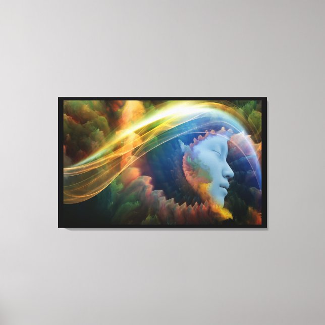 Impressão Em Tela Realms De Sonhos Códigos De Arte De Parede De Canv (Frente)