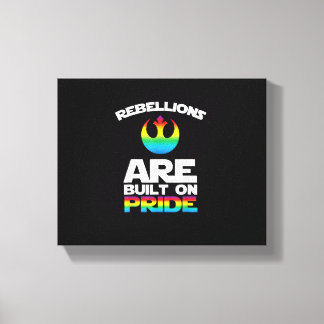 Impressão Em Tela _Rebeliões São Construídas Em Pride_ Orgulho gay T