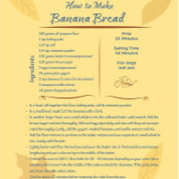 Receita de Bread Art de Banana
