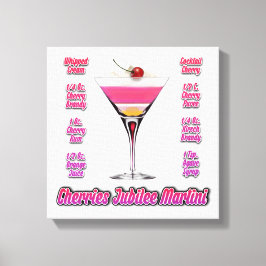 Impressão Em Tela Receita de Coquetel Martini Cherries Jubilee 12"x1