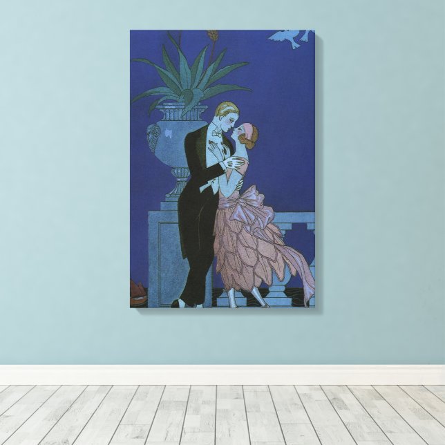 Impressão Em Tela Recém-casados Vintage Art Déco, Oui de George Barb (Insitu(piso de madeira))