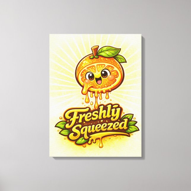 Impressão Em Tela Recém-espremido - Sentindo o Frutado - Fãs de Comi (Frente)