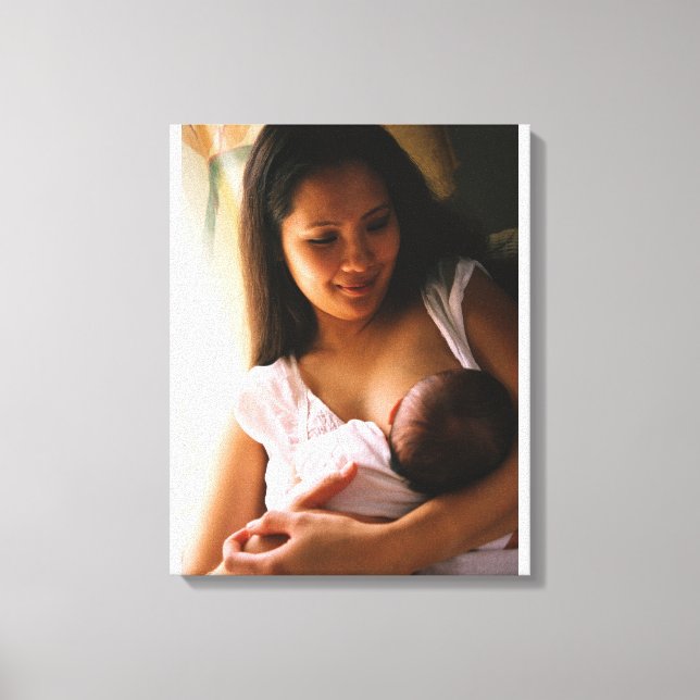 Impressão Em Tela Recém-nascidos que amamentam a mãe (Frente)