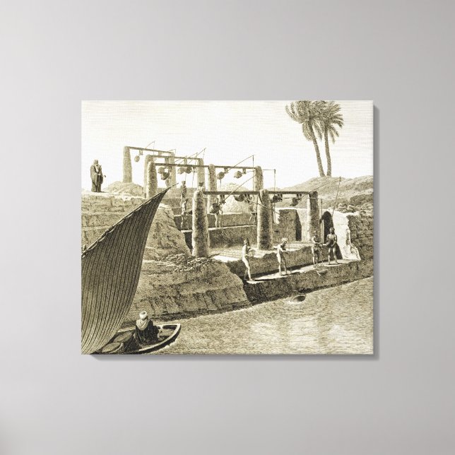 Impressão Em Tela Recolha de água do Nilo, placa 6 do Volum (Frente)