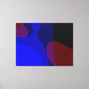 Impressão Em Tela Red And Blue Abstrato Art 601