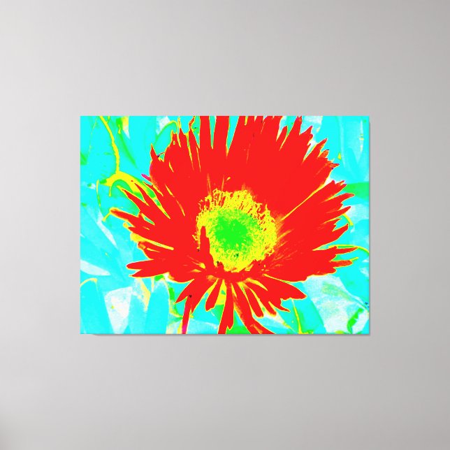 Impressão Em Tela Red Bloom Abstraction (Frente)