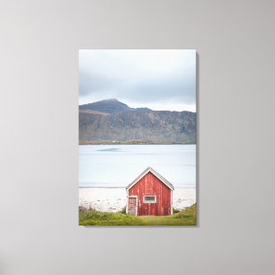 Impressão Em Tela Red Cabin Ramberg Lofoten