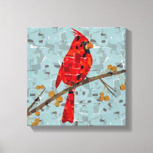 Impressão Em Tela Red Cardinal, a ave do Natal