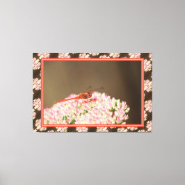 Impressão Em Tela Red Coral Dragonfly Art Decor