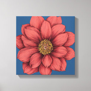 Impressão Em Tela Red Dahlia impressionante