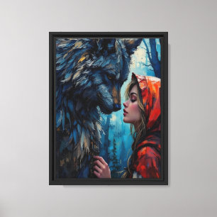 Impressão Em Tela Red Hood e o Lobo