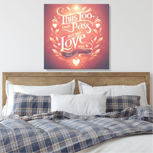 Impressão Em Tela Red Love AI art (Insitu(Quarto))