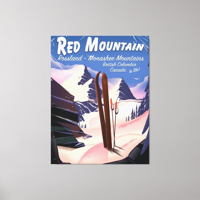 Impressão Em Tela Red Mountain British Columbia, Canadá, poster de e (Frente)
