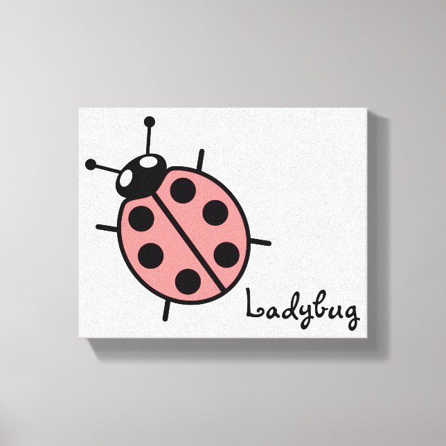 Impressão Em Tela Red Vetor Ladybug (Frente)