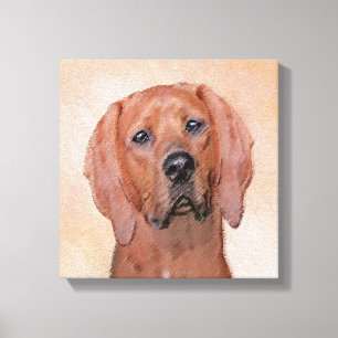 Impressão Em Tela Redbone Coonhound Painting - Arte De Cachorro Orig