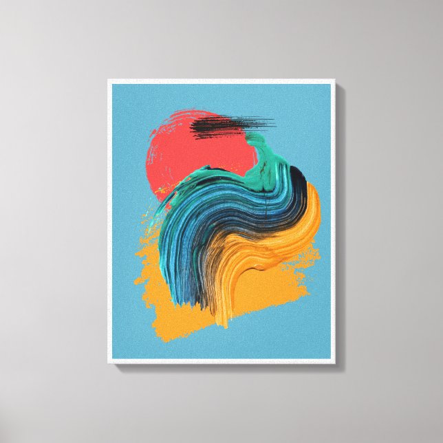 Impressão Em Tela Redemoinho de Horizonte Abstrato (Frente)