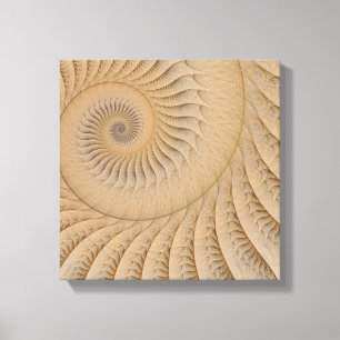 Impressão Em Tela Redemoinho Marrom Abstrato Espiral