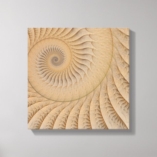 Impressão Em Tela Redemoinho Marrom Abstrato Espiral (Frente)
