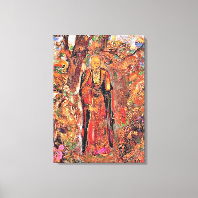 Impressão Em Tela Redon - Buda andando entre as flores (Frente)