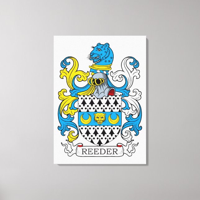 Impressão Em Tela Reeder Family Crest (Frente)