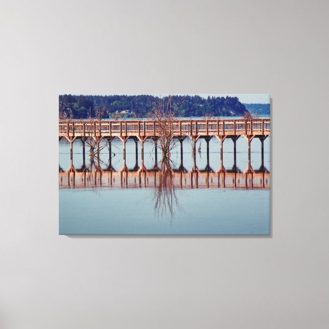 Impressão Em Tela Refletindo Juntos (Frente)