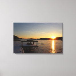 Impressão Em Tela Reflexão congelada