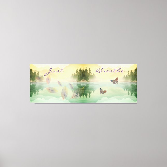 Impressão Em Tela Reflexão da Montanha Citrus SÓ RESPIRA (Frente)