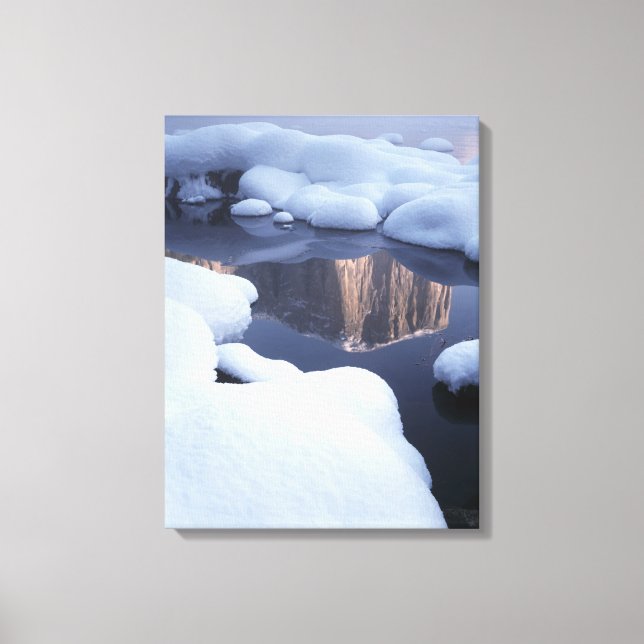 Impressão Em Tela Reflexão da Montanha no Rio 2 (Frente)