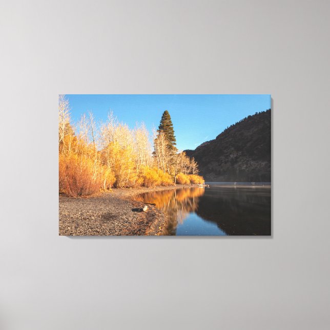 Impressão Em Tela Reflexão do Autumn Lake (Frente)