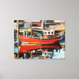 Impressão Em Tela Reflexão do Barco