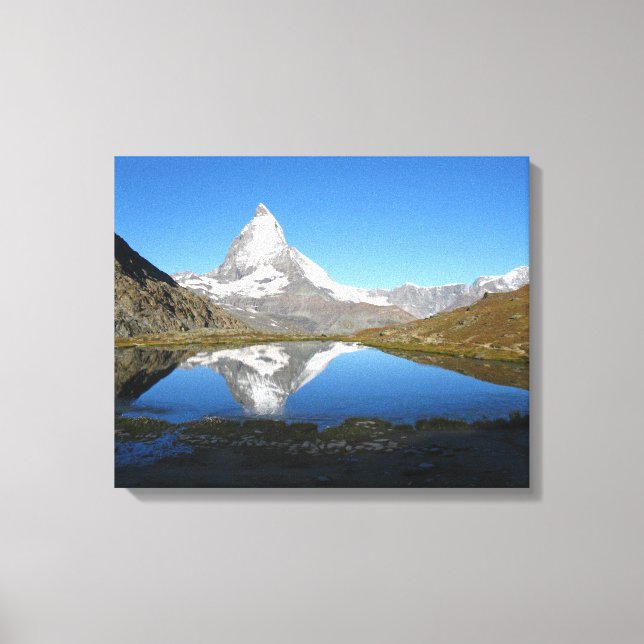 Impressão Em Tela Reflexão sobre Matterhorn Riffelsee (Frente)