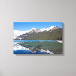 Impressão Em Tela Reflexão sobre o lago Louise - Banff NP, Canadá
