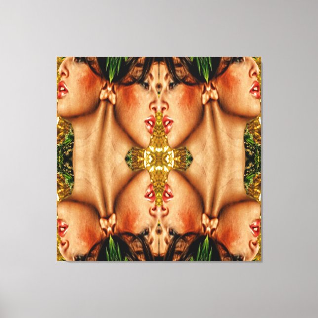 Impressão Em Tela Reflexo Dourado (Frente)