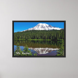 Impressão Em Tela Reflexo - Mt. Rainier, Washington