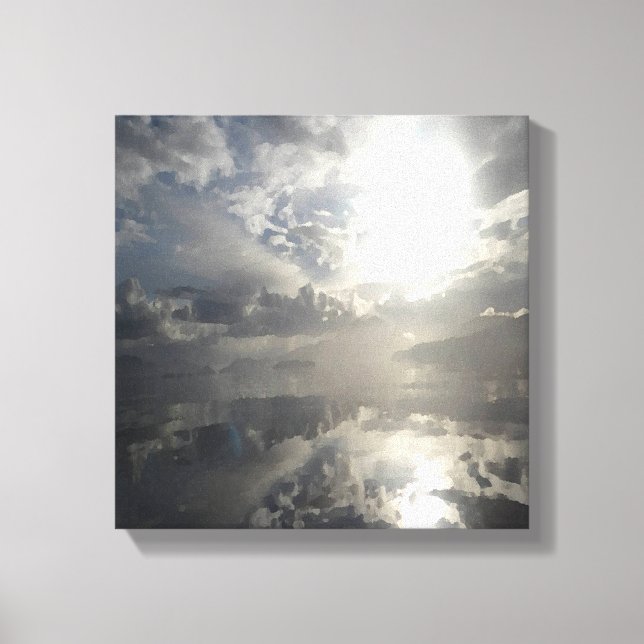 Impressão Em Tela Reflexões Após A Tempestade - Abstrato (Frente)