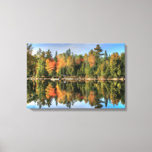 Impressão Em Tela Reflexões do lago fall Foliage do outono de Maine