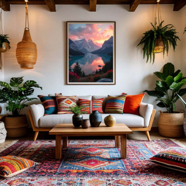 Impressão Em Tela Reflexões do Sunset (Criador carregado)