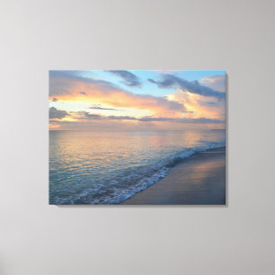 Impressão Em Tela Reflexões Do Sunset Da Praia Sobre A Fotografia D