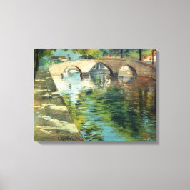 Impressão Em Tela Reflexões nas Águas de um Canal