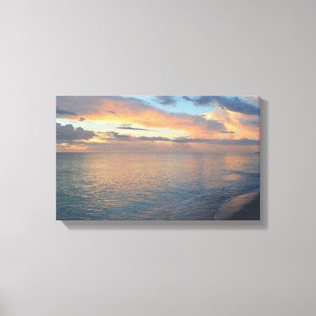 Impressão Em Tela Reflexões Sunset Na Água (Frente)