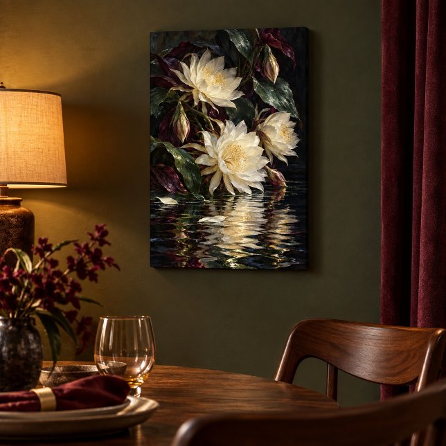 Impressão em Tela Reflexos da Florada Noturna (12 x 18 inch unframed canvas print, 0.75 inch depth. Flat printed art. Scene props not included.)