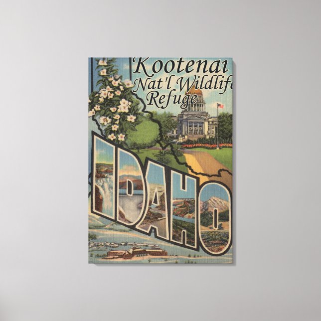 Impressão Em Tela Refúgio de Kootenai Nat, ID (Frente)