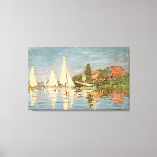 Impressão Em Tela Regata de Claude Monet   em Argenteuil, c.1872