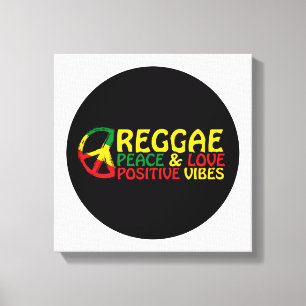 Impressão Em Tela Reggae Music com citações positivas