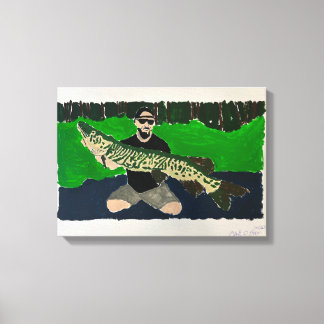Impressão Em Tela Registro de Muskie Pintado Por Mark Elsen