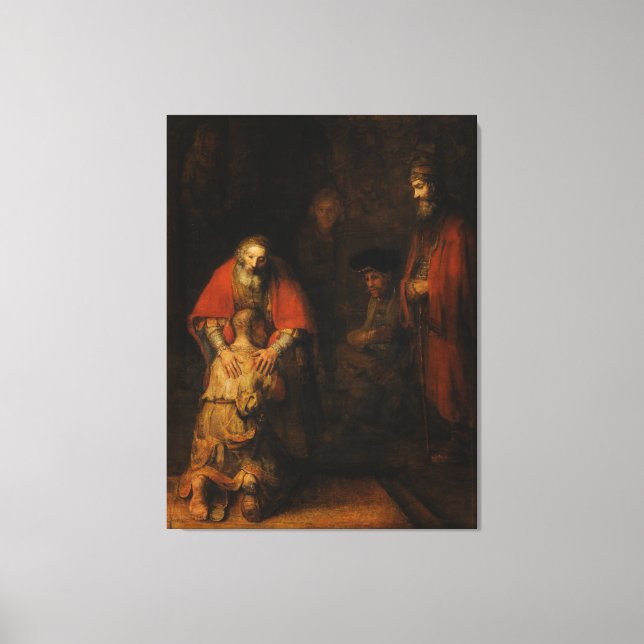 Impressão Em Tela Regresso do Filho Prodígio por Rembrandt van Rijn (Frente)