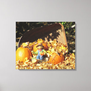 Impressão Em Tela Rei Espantalho em Seu Trono de Pumpkin