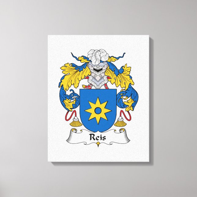 Impressão Em Tela Reis Family Crest (Frente)