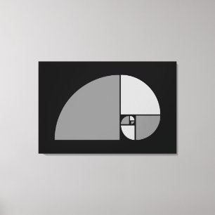 Impressão Em Tela Relação dourada, espiral de Fibonacci